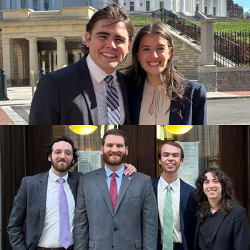 Top image: Chan Creswell (left) and Emma Rose Bagwell. Bottom image: (l. to r.) Elijah Echols, Jesse Sebring, Mark Winokur and Eli Werbel