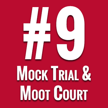 graphic stating #9 mock trial and moot court