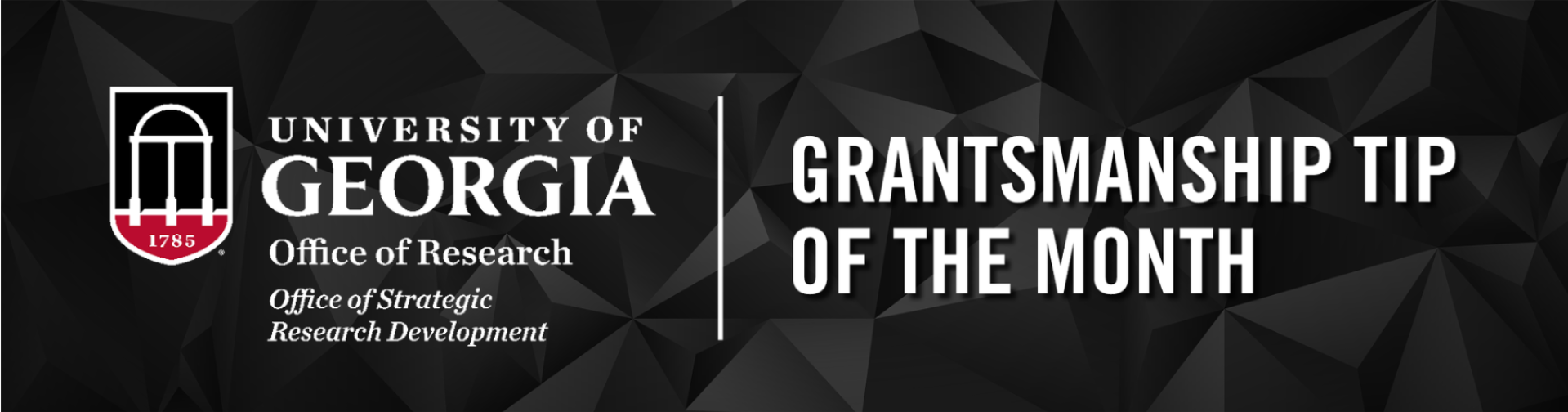 Grantsmanship tip of the month graphic